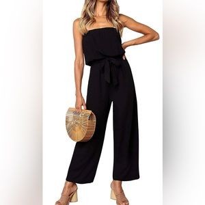 Black Cotton Pants Jumpsuit